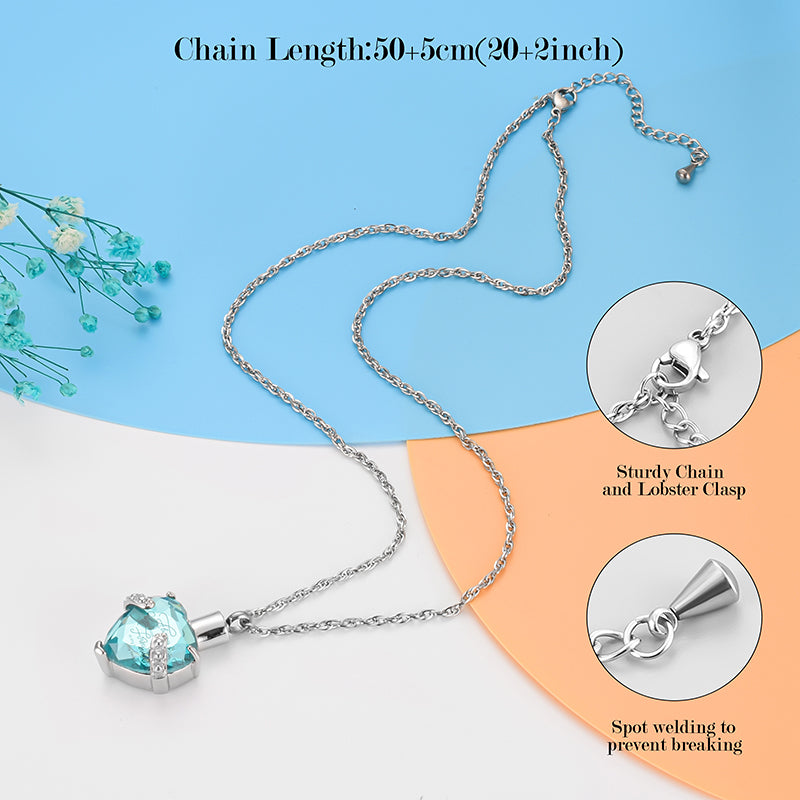 Heart Cremation Pendant Necklace for Women