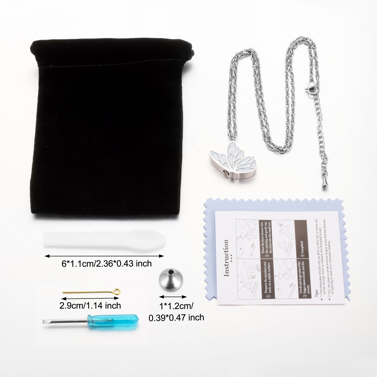 Unique Butterfly Memorial Necklace for Ashes