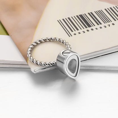 Transparent Teardrop Cremation Ring