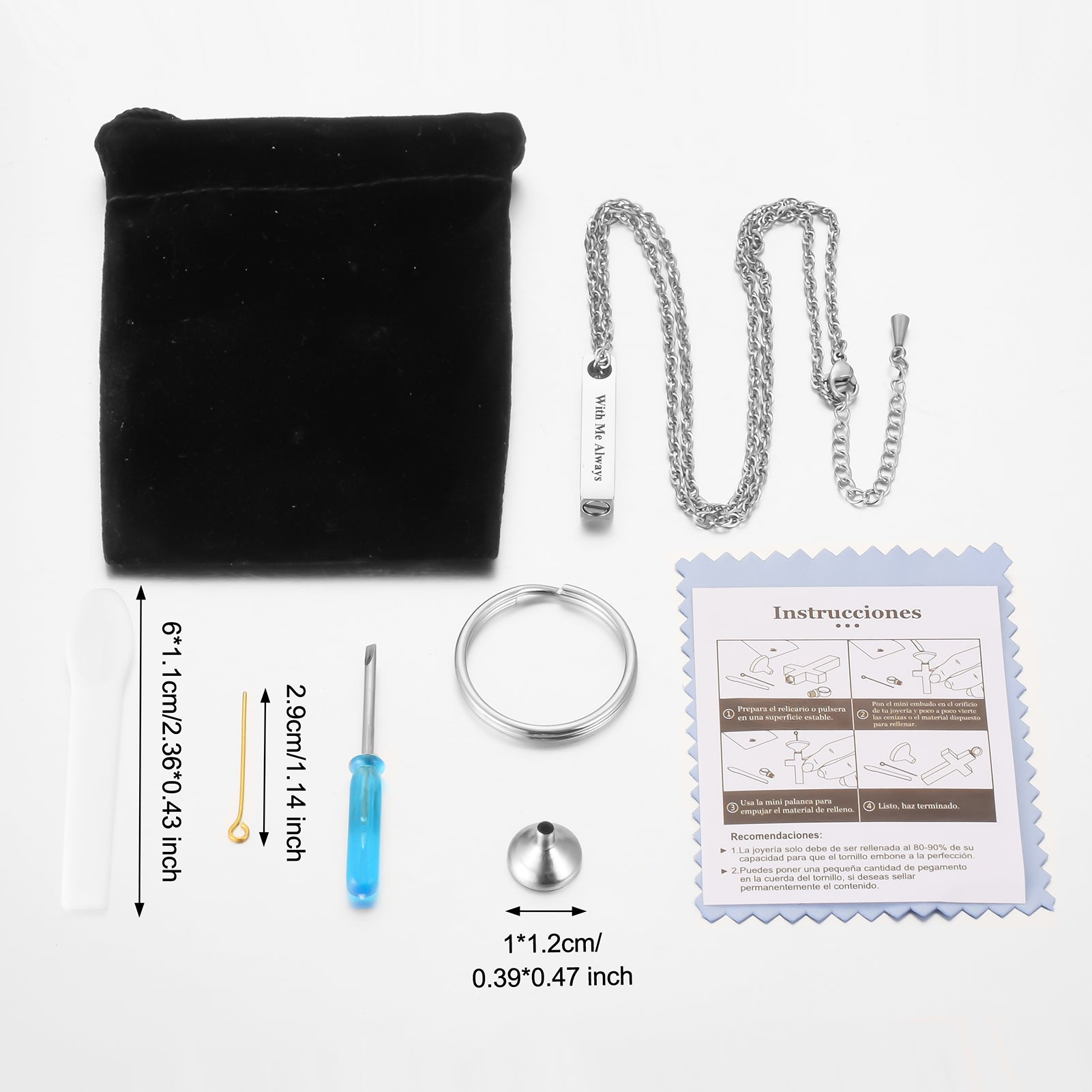 Simple Bar Cremation Necklace