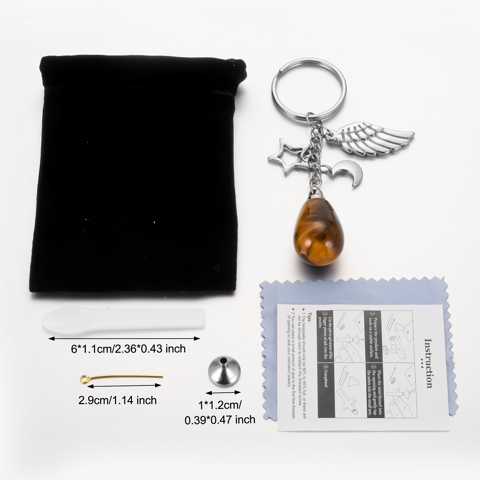 Cremation Key Rings Ashes Holder