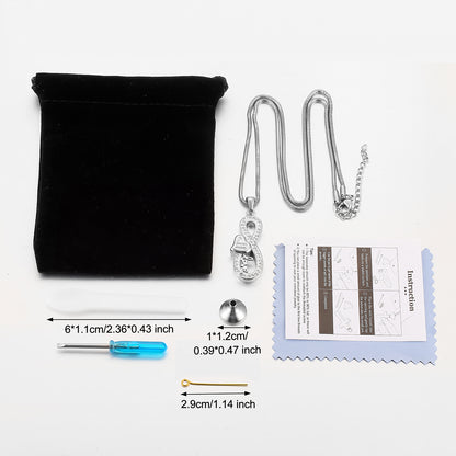 Infinity Symbol with Heart Urns Necklace for Women