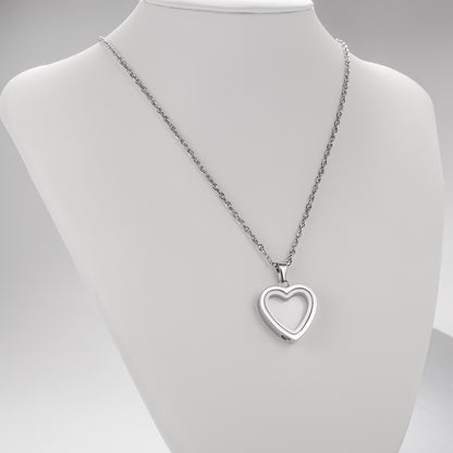 Clear Glass and Heart Urn Necklace at Wholesale Price