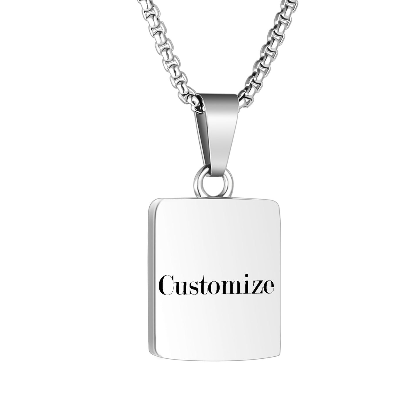 Steel A Letter Cremation Jewelry for Ashes