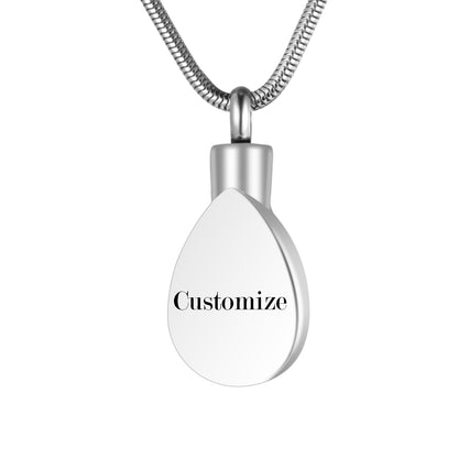Retro Teardrop Cremation Necklace for Ashes
