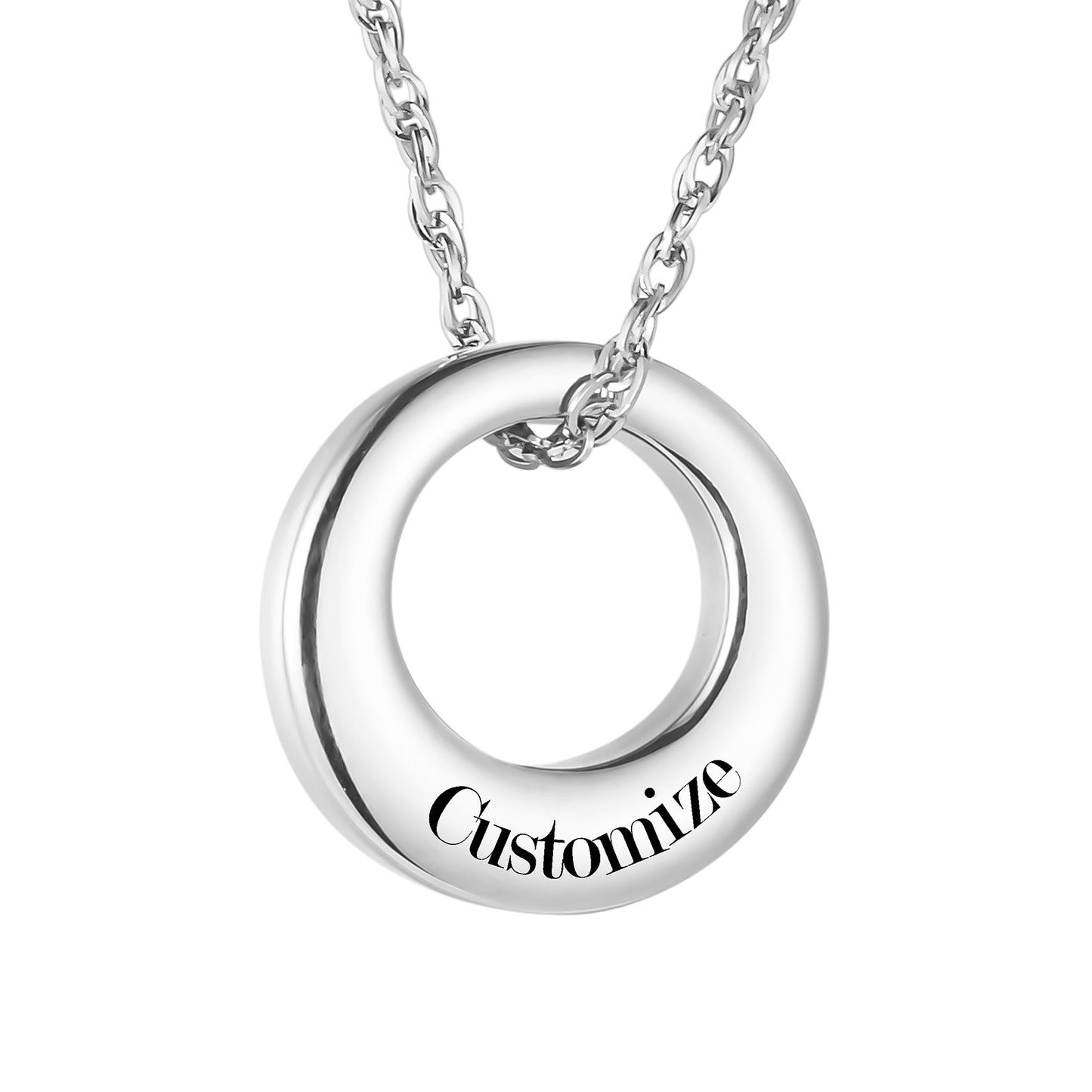Forever in My Heart - Circle Cremation Necklace