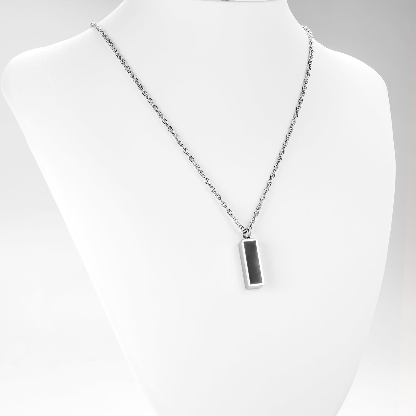 Black Bar Cremation Necklace