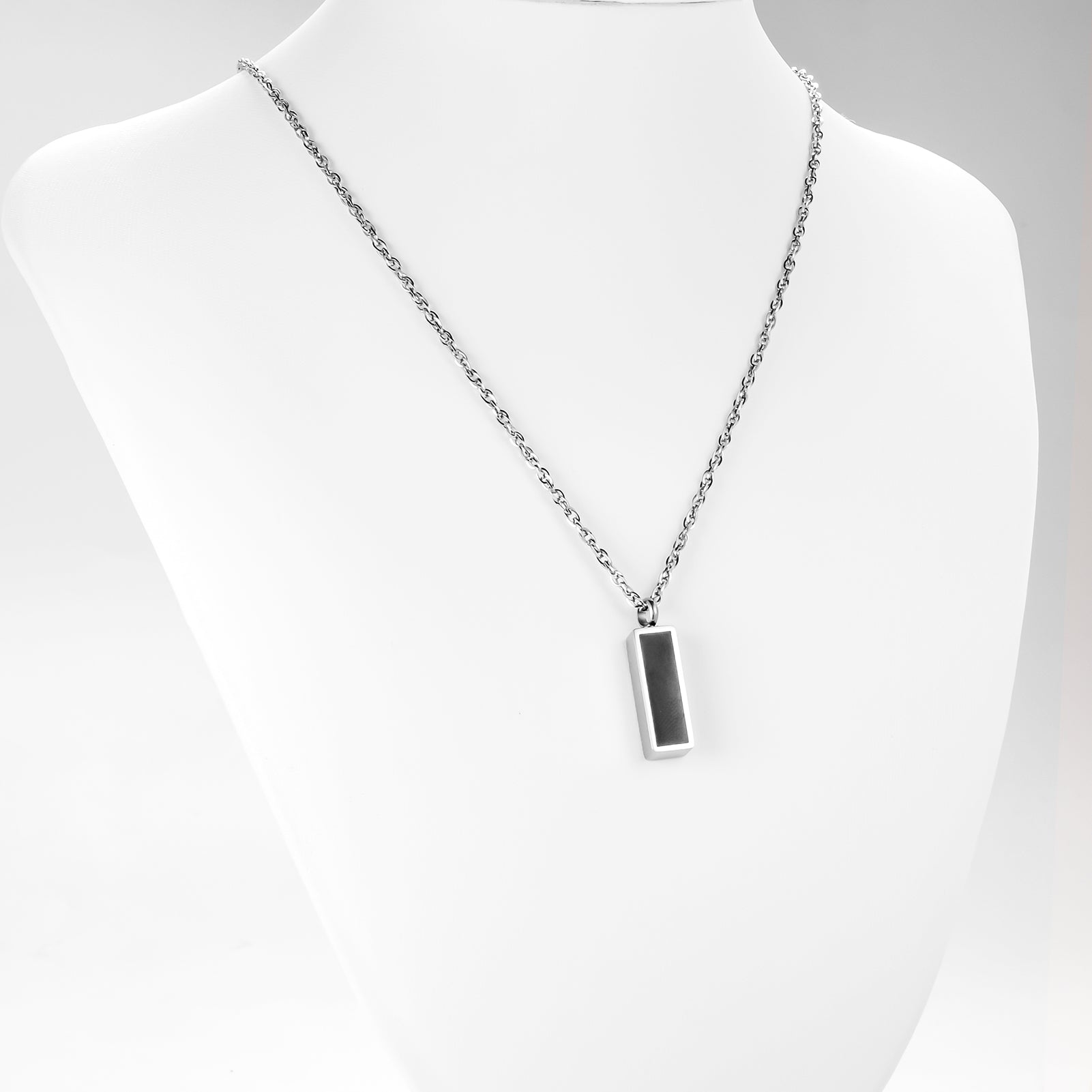 Black Bar Cremation Necklace