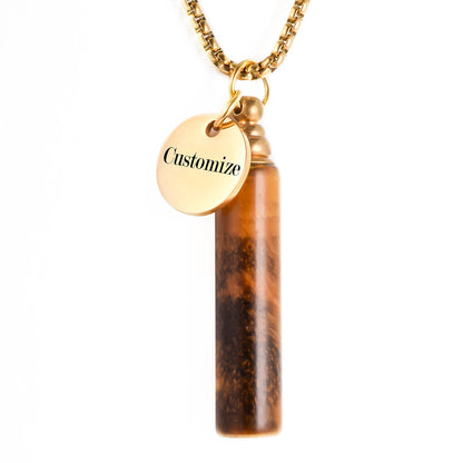 Unique Wooden Cremation Necklace