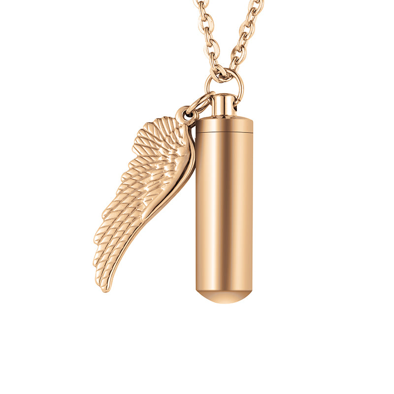 Necklace Gas Tank with Angle Wings