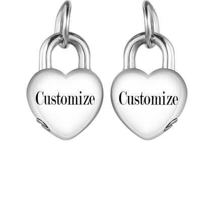 Cremation Jewelry with Heart Lock and Infinite Symbol