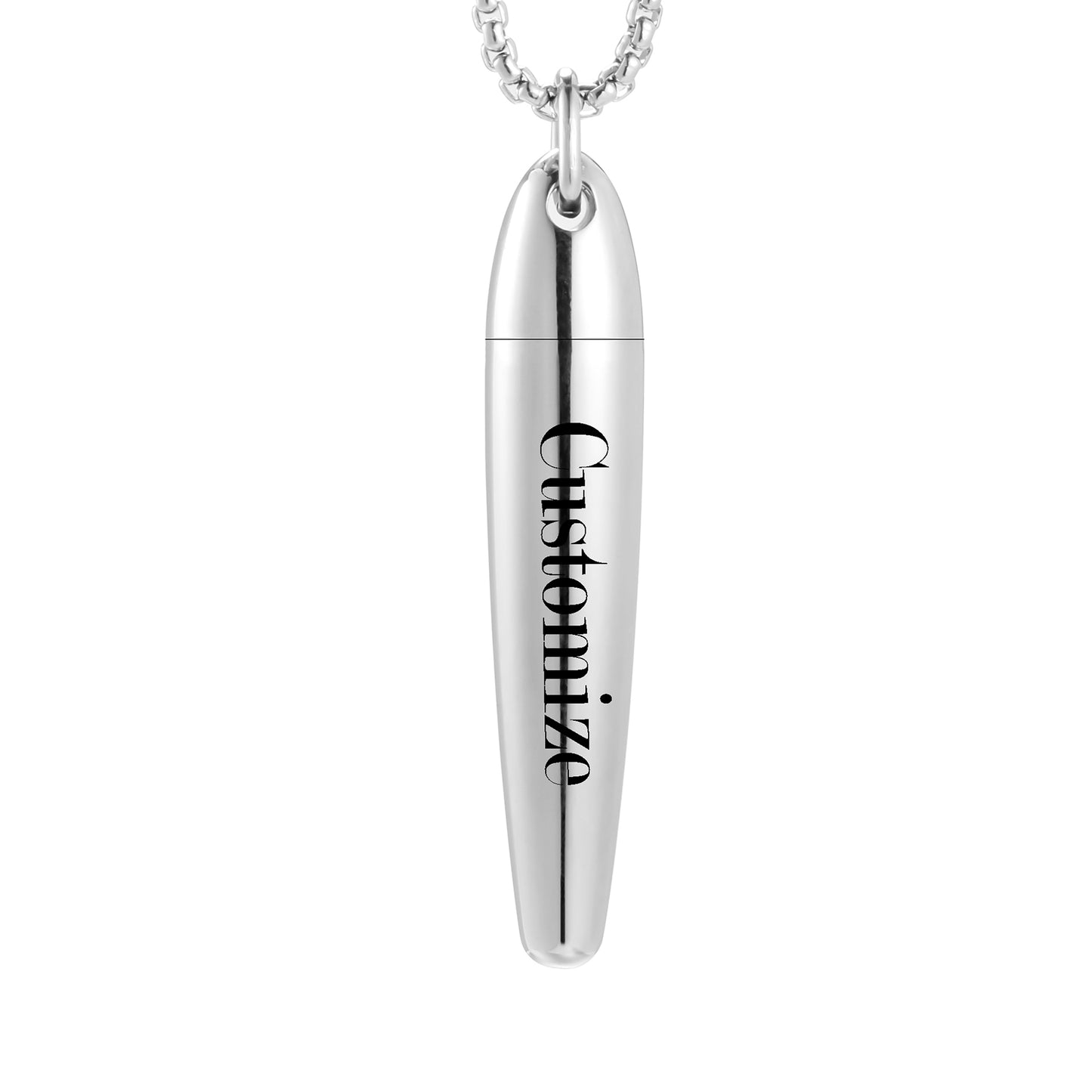 Memorial Bullet Cremation Pendant Necklace