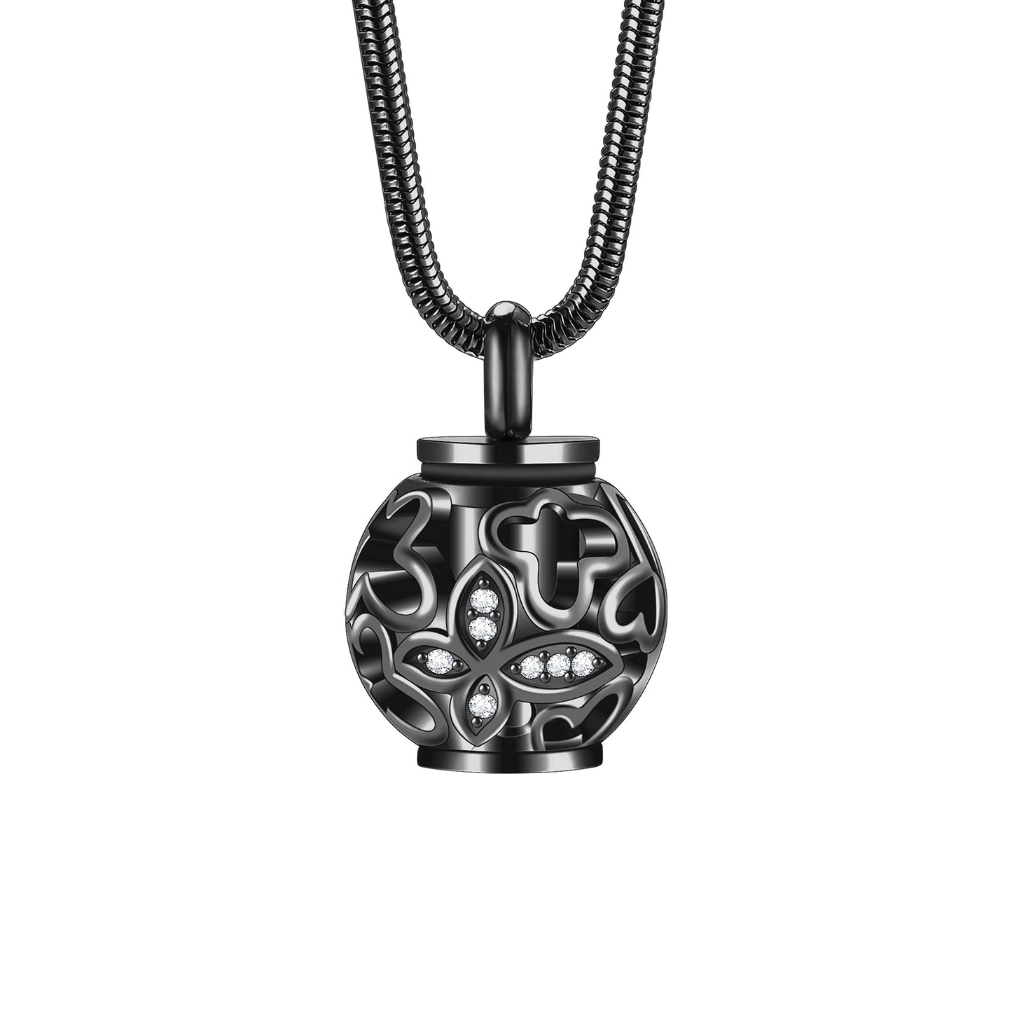 Lantern & Butterfly - Cylindrical Cremation Necklace