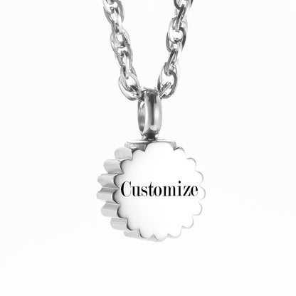 Sunflower Cremation Pendant Necklace
