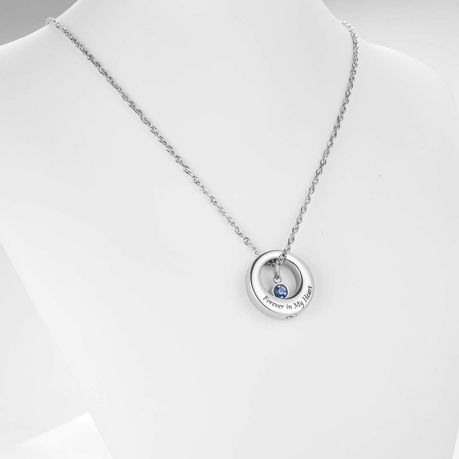 Forever in My Heart - Circle Cremation Necklace