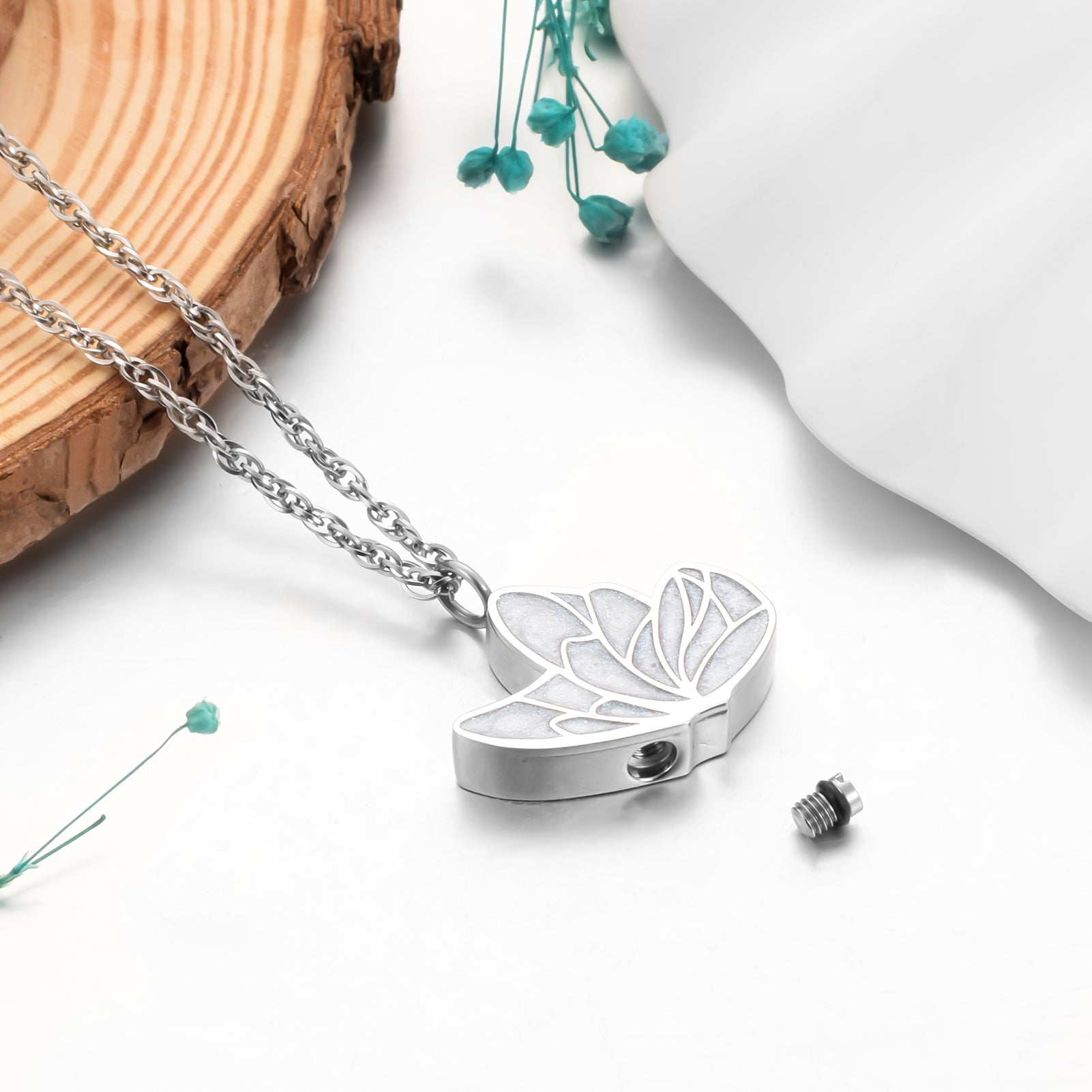 Unique Butterfly Memorial Necklace for Ashes