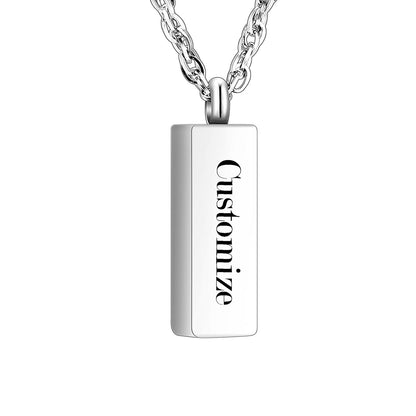 Black Bar Cremation Necklace