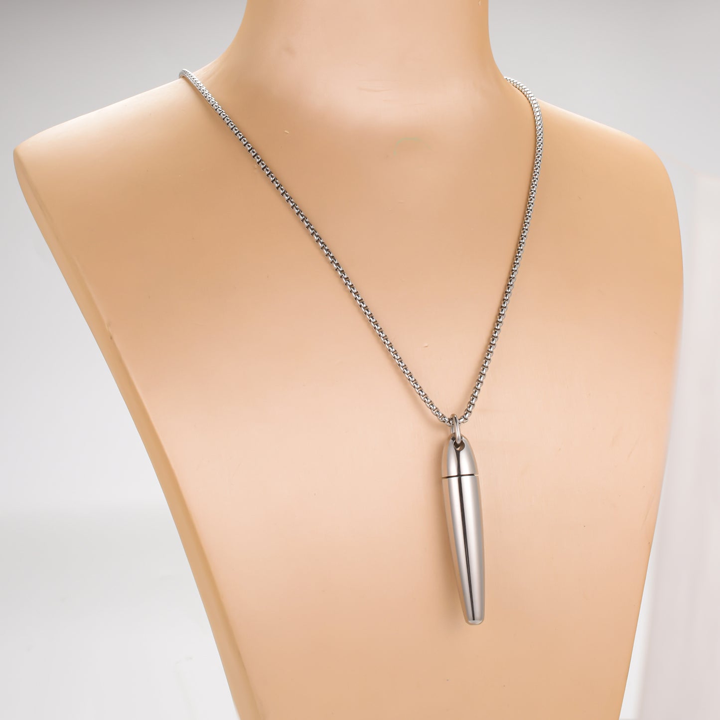 Memorial Bullet Cremation Pendant Necklace