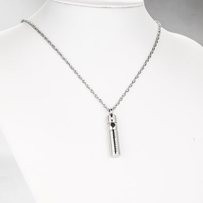 Cylinder Heart Cremation Necklace Jewelry