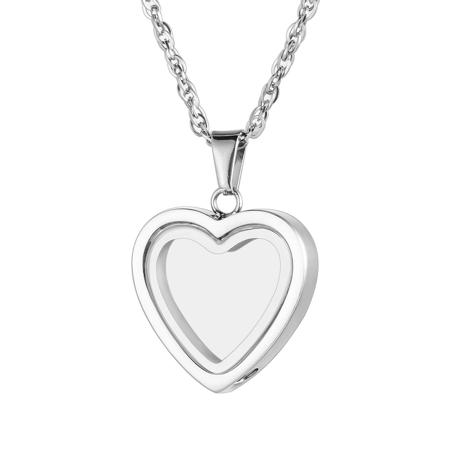Clear Glass and Heart Urn Necklace at Wholesale Price