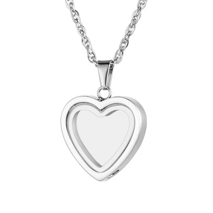 Clear Glass and Heart Urn Necklace at Wholesale Price