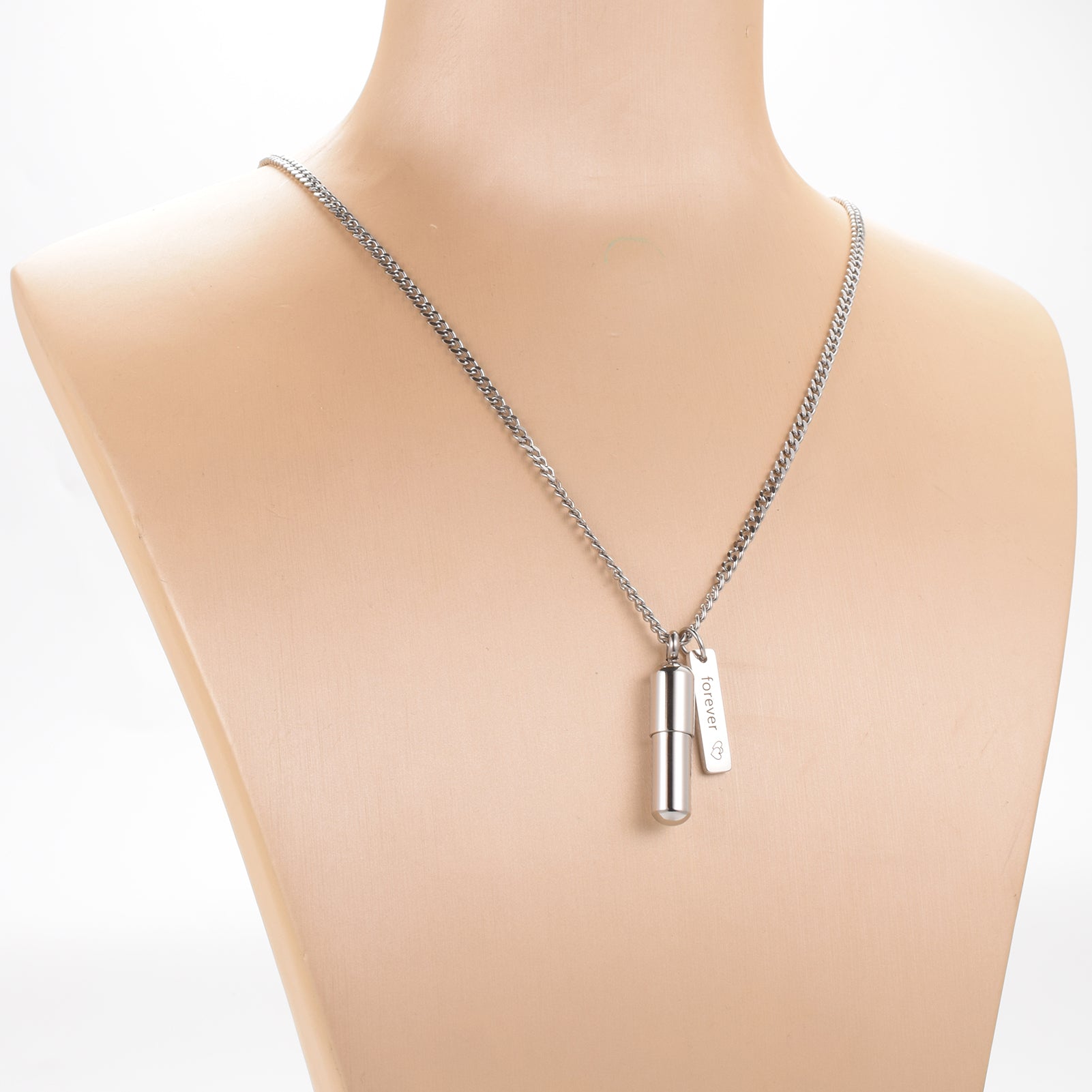 Filled Pills Cremation Pendant Necklace for Ashes