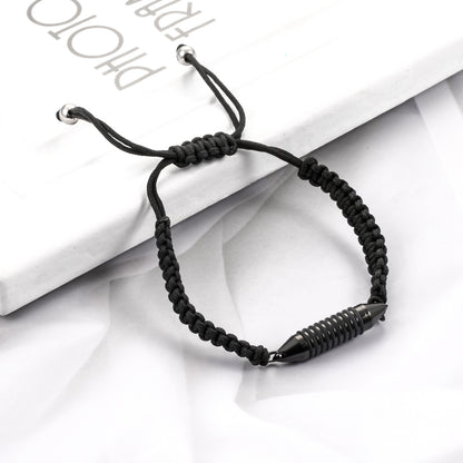 Adjusted Black Rope Cremation Bracelet