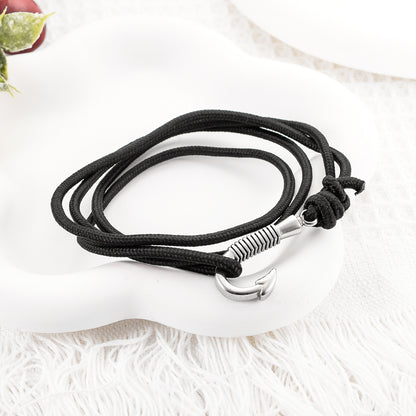 Silver Cremation Bracelet with Fish Hook
