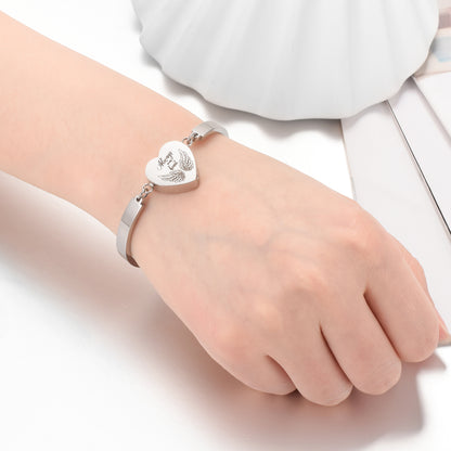 Heart Cremation Bracelet for Ashes