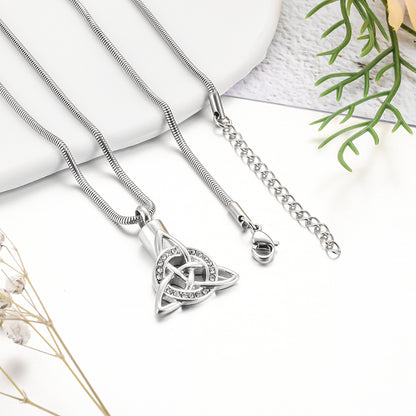 Celtic Cremation Necklace with Diamond