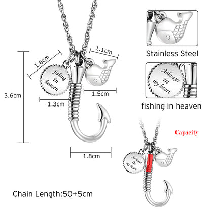 Memorial Cremation Pendant Necklace for Men