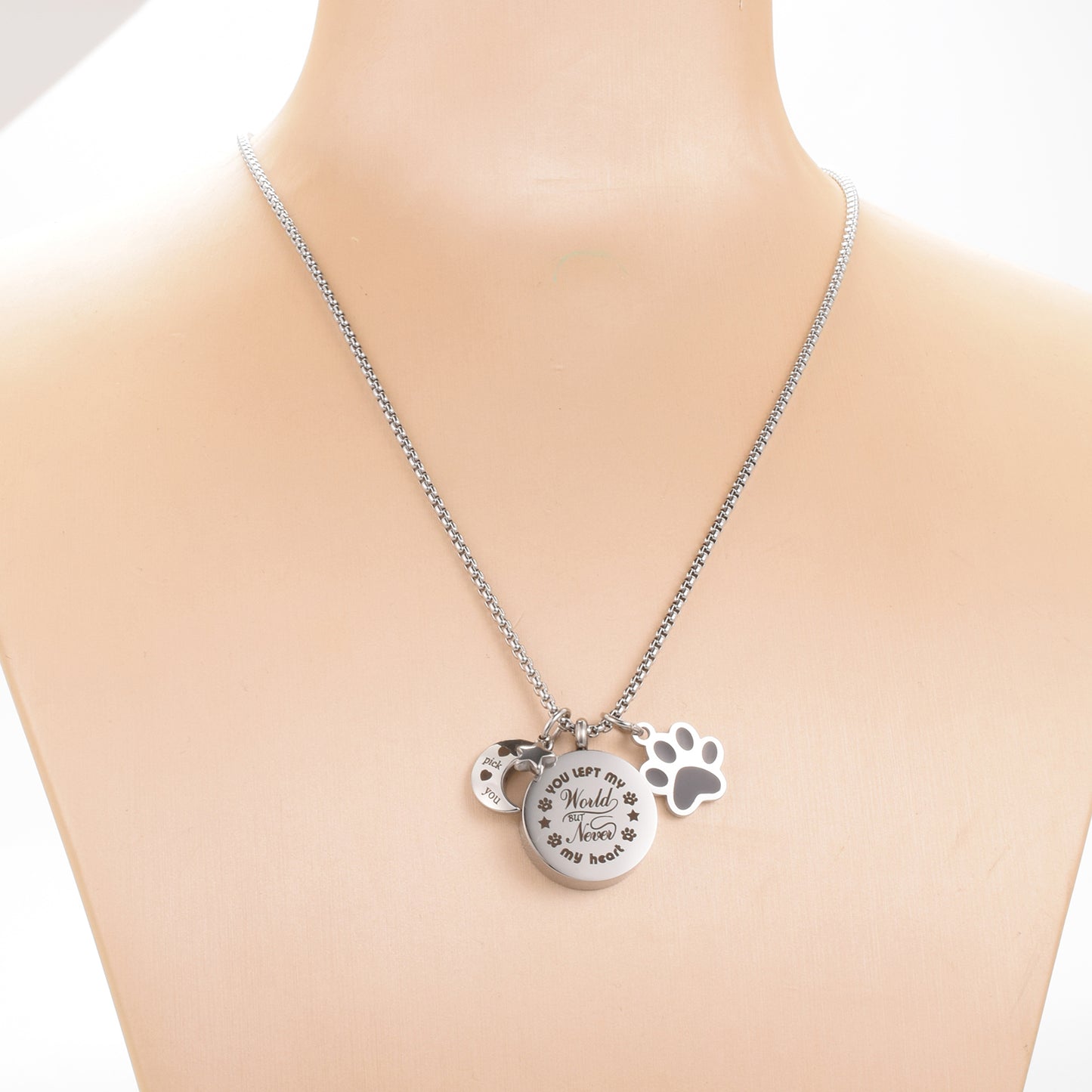 Paws Cremation Pendant Necklace