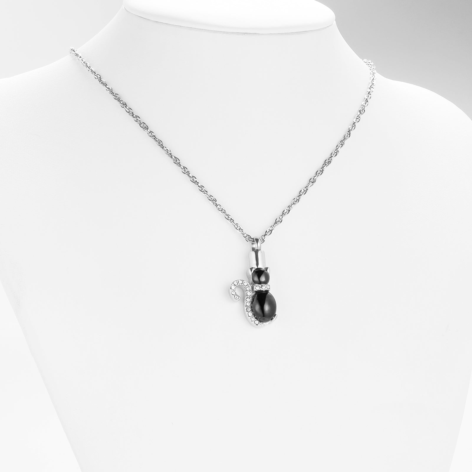 Cat Memorial Jewelry with Diamond