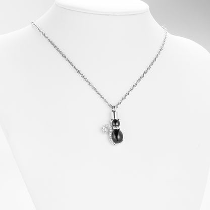 Cat Memorial Jewelry with Diamond