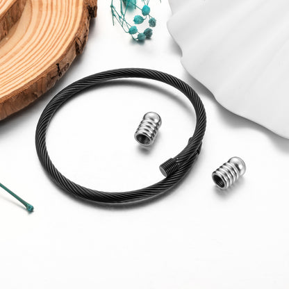 Black Cremation Bracelet for Men