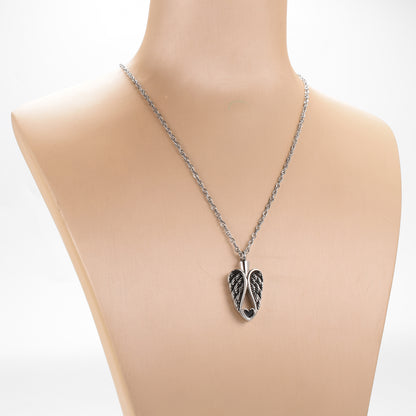 Big Wings and Heart Cremation Jewelry for Ashes