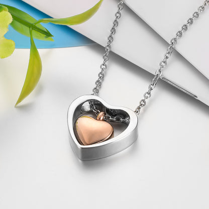 Stainless Steel Heart Cremation Necklace