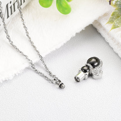 Cat Memorial Jewelry with Diamond