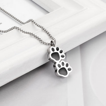 Paw Pet Cremation Urn Necklace