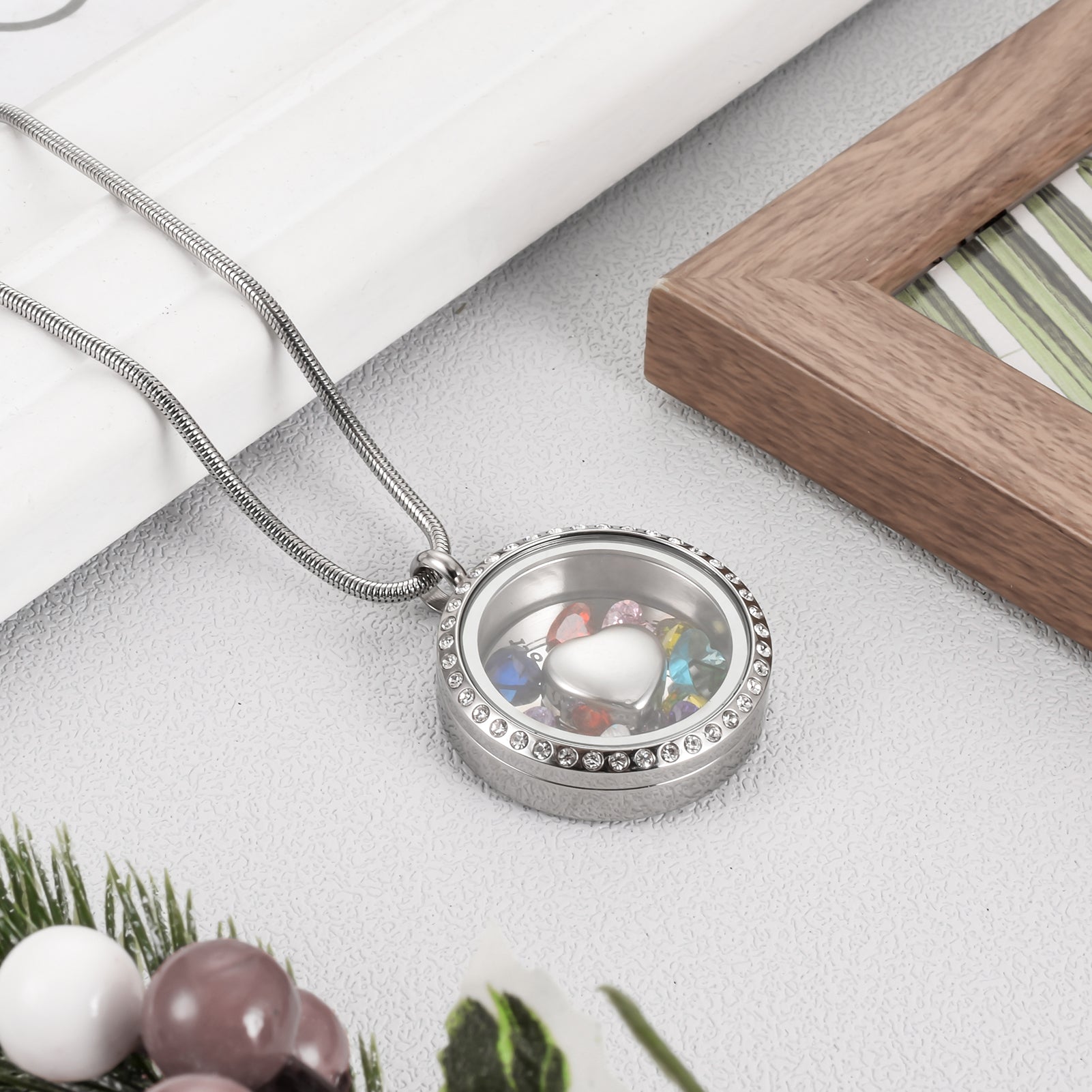 Glass Picture Frame Urn Jewerly