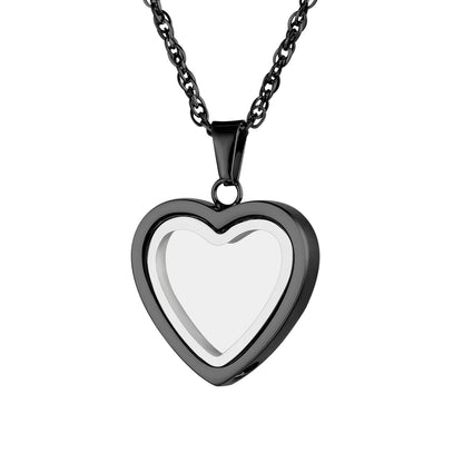 Clear Glass and Heart Urn Necklace at Wholesale Price