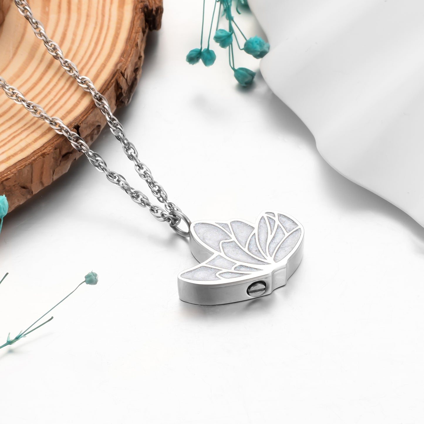 Unique Butterfly Memorial Necklace for Ashes