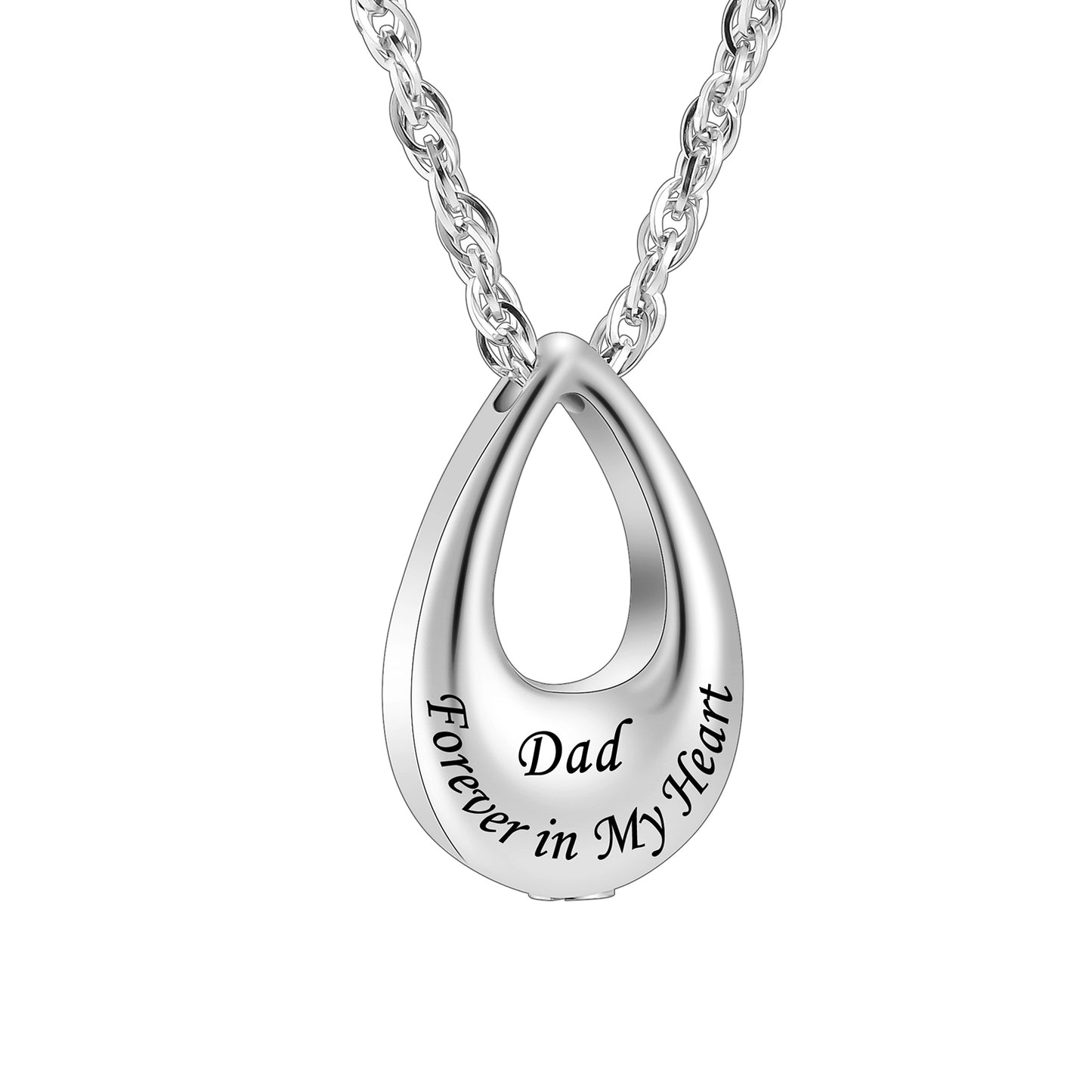 Teardrop Cremation Jewelry Necklace to honor Mom/Dad