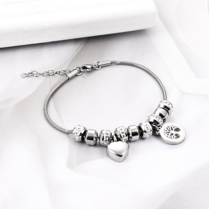 Steel Urns Bracelet with Heart