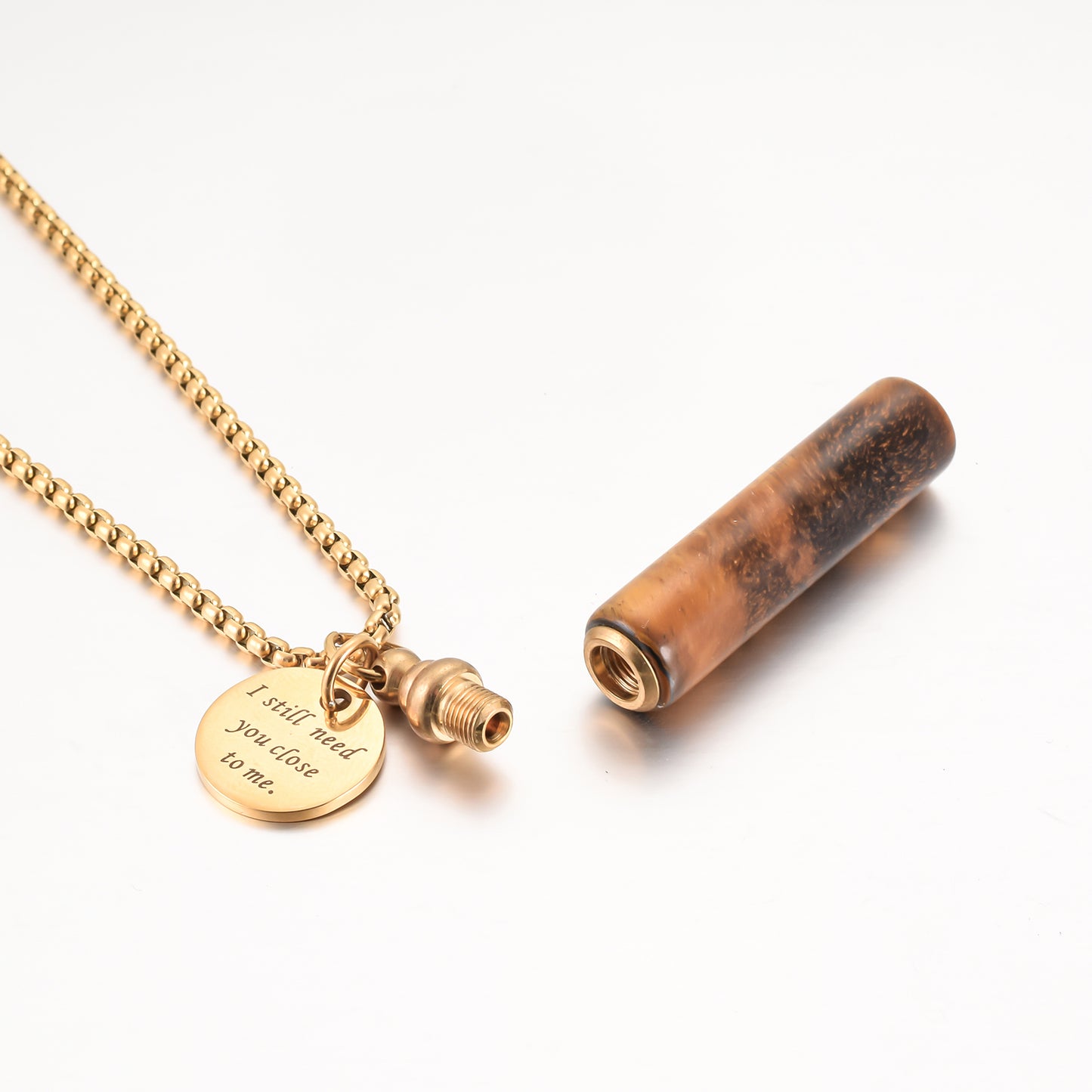 Unique Wooden Cremation Necklace