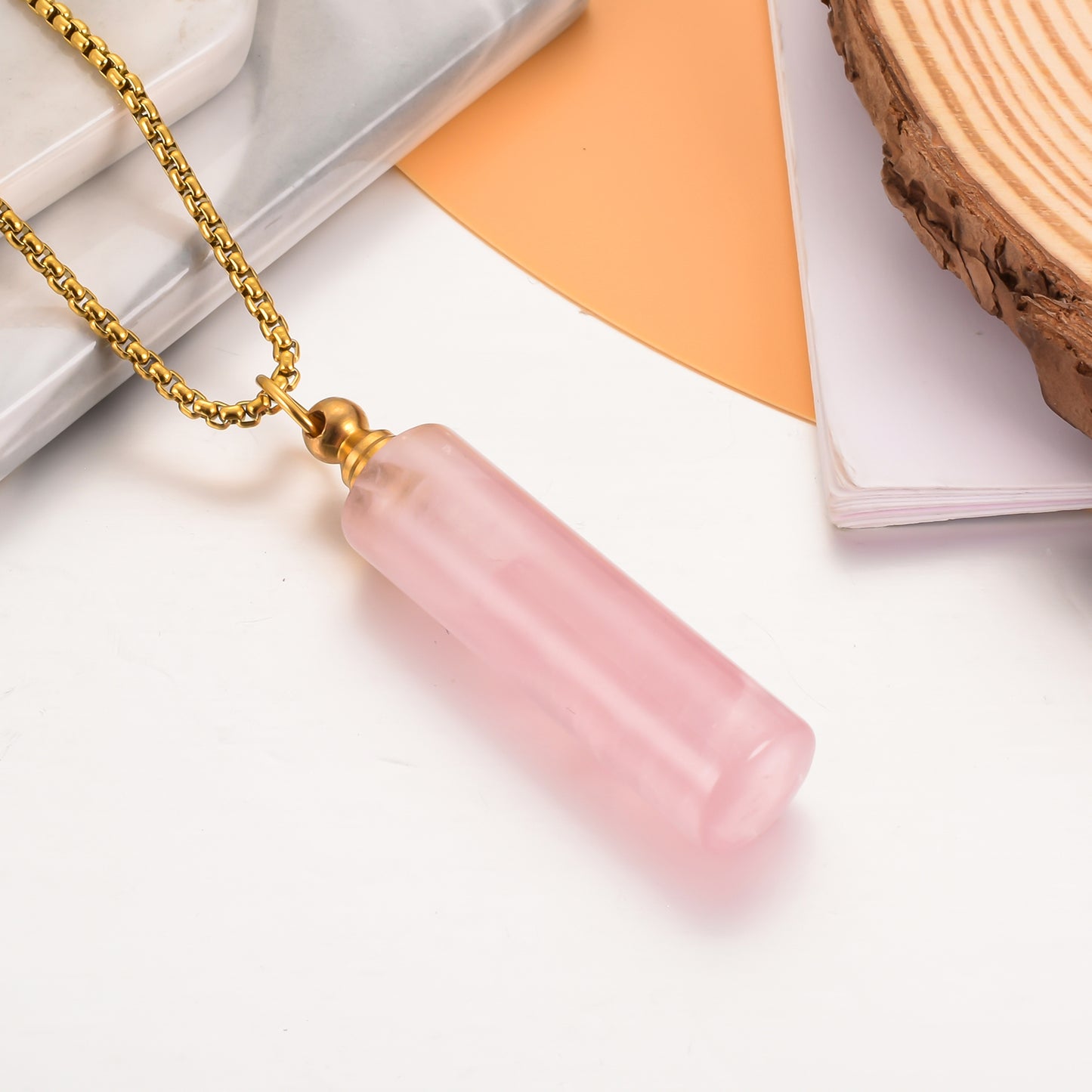 Cylindrical Cremation Pendant for Women