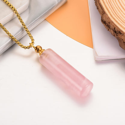 Cylindrical Cremation Pendant for Women
