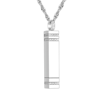 Rectangular and Bar Cremation Necklace