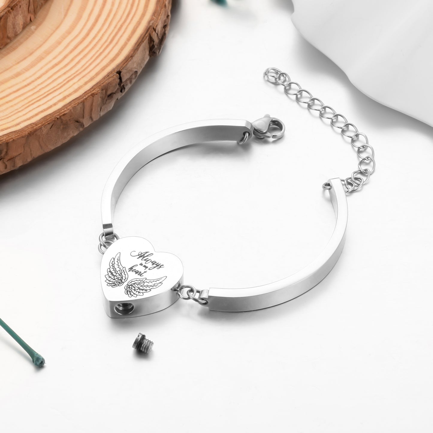 Heart Cremation Bracelet for Ashes