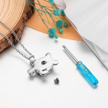 Silver Tortoise Cremation Jewelry